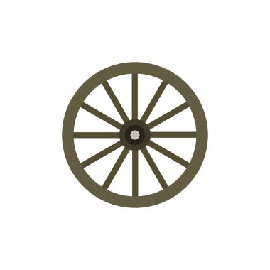 Vagon tekeri simgesi beyaz arkaplanda gösterilmiştir