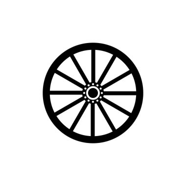 Vagon tekeri simgesi beyaz arkaplanda gösterilmiştir