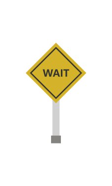 Beyaz arkaplanda gösterilenyol simgesi bekle