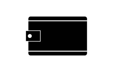 Cüzdan simgesi beyaz bir arkaplanda gösterilmiştir