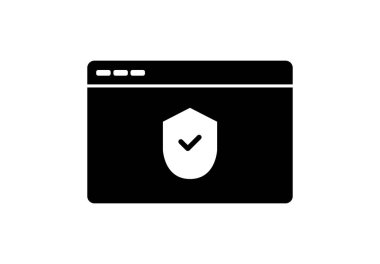 Beyaz arkaplanda web güvenlik simgesi