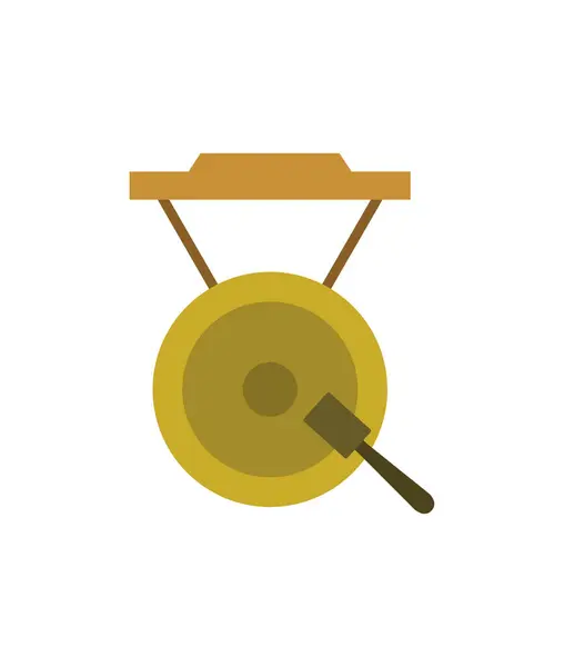 Дизайн Логотипа Векторной Иллюстрации Гонга — стоковый вектор