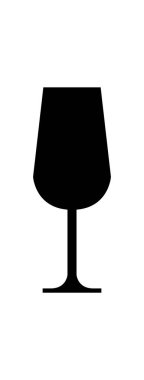 şarap camı vektör simgesi düz simge