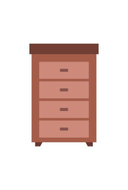 Beyaz arkaplanda resimli çekmece simgesi