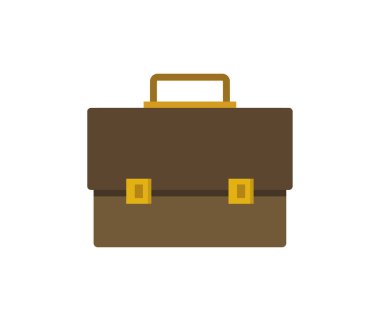 Beyaz arkaplanda evrak çantası vektör illüstrasyonu