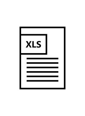 Beyaz arkaplanda gösterilmiş XLS dosya simgesi