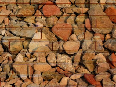 Arkaplan için taş döşeme dokusunun yakın plan görüntüsü