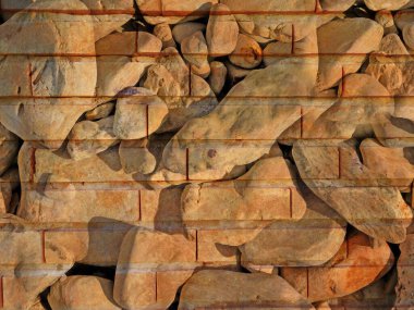 Arkaplan için taş döşeme dokusunun yakın plan görüntüsü