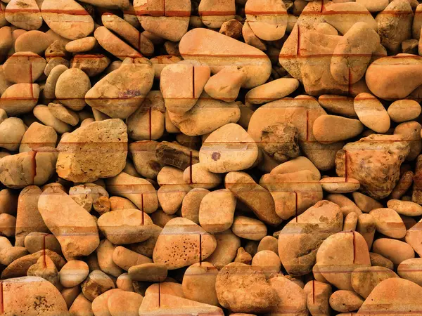 Arkaplan için taş döşeme dokusunun yakın plan görüntüsü