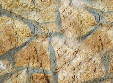 Eski taş duvarın çatlak dokusu