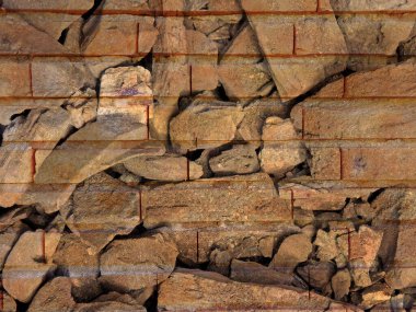 Eski tuğla duvarın dokusu, arkaplan 