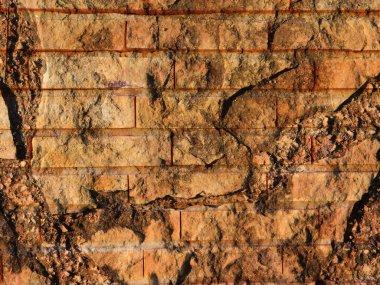 Eski tuğla duvarın dokusu, arkaplan 