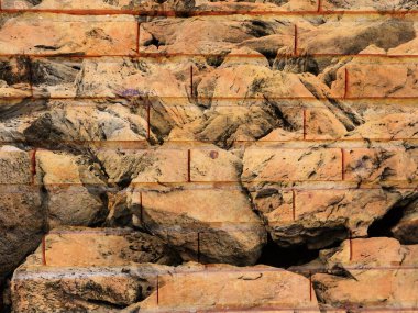 Taş dokusu bahçede