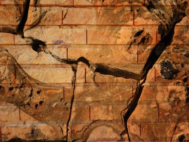 Taş dokusu bahçede