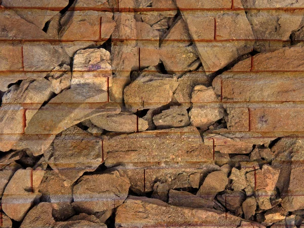 Eski tuğla duvarın dokusu, arkaplan 