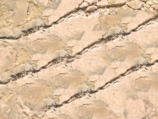 Eski taş duvarın çatlak dokusu
