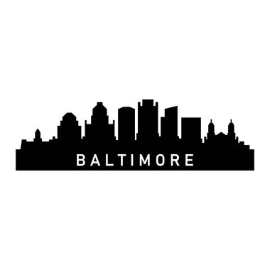 Baltimore şehir manzarası vektör çizimi