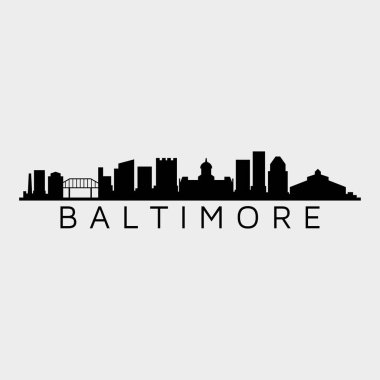 Baltimore şehir manzarası vektör çizimi