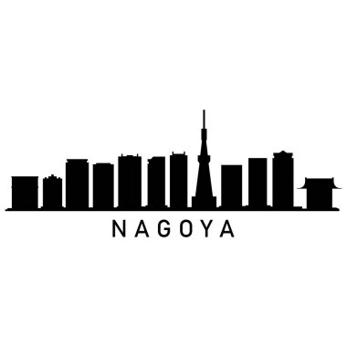 nagoya şehir manzarası vektör illüstrasyonu