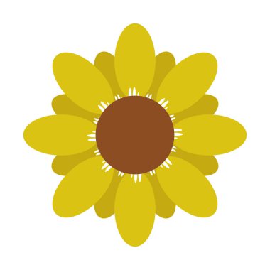 Ayçiçeği ikonu görüntüsü. vektör çizimi tasarımı