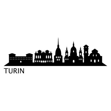 Turin şehir manzarası vektör illüstrasyonu