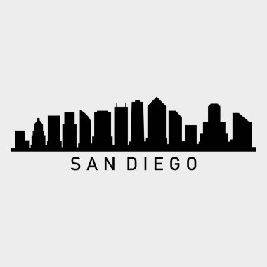 San Diego şehir manzarası vektör illüstrasyonu