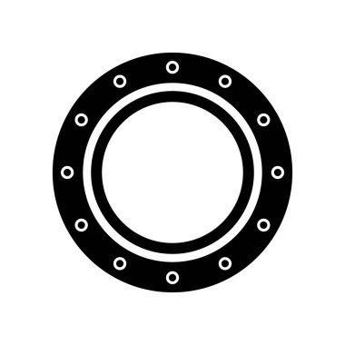 Yuvarlak, siyah bir çerçeve. lomboz vektör çizimi.