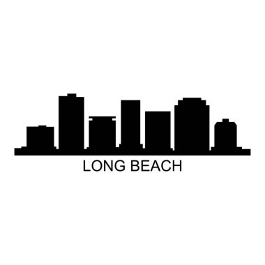 Long Beach şehir manzarası vektör çizimi