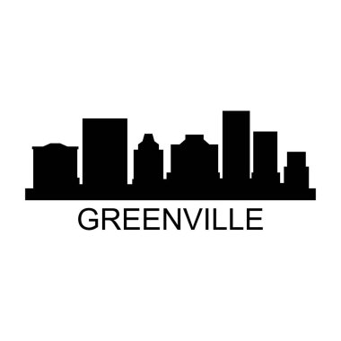 Greenville şehir manzarası vektör çizimi