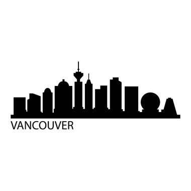 vancouver şehir manzarası vektör illüstrasyonu