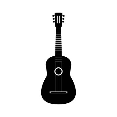 gitar vektör logo tasarım şablonu