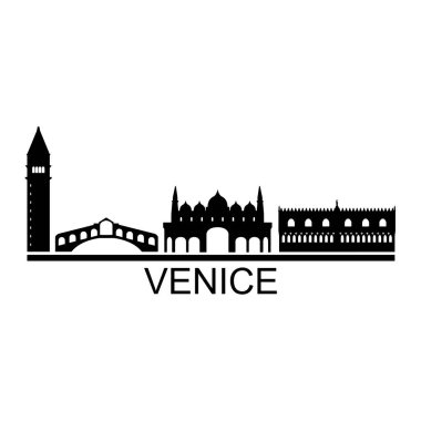 venice şehir manzarası vektör illüstrasyonu