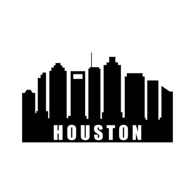 Houston şehir manzarası vektör çizimi