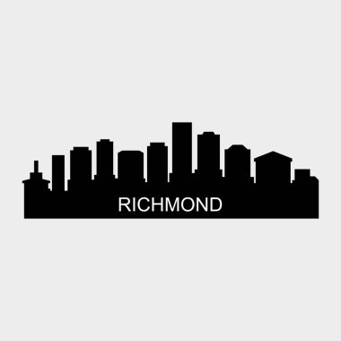 Richmond şehir manzarası vektör illüstrasyonu