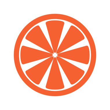 turuncu meyve dilimi logo tasarım vektörü