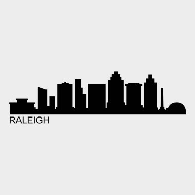 Raleigh şehir manzarası vektör illüstrasyonu