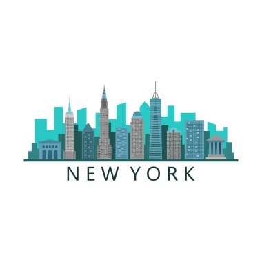 new york cityscape vector illustration
