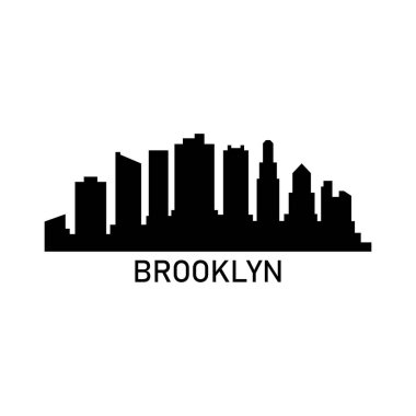 Brooklyn şehir manzarası vektör illüstrasyonu