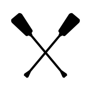 çapraz kano kürekleri simgesi, vektör