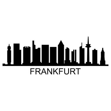 Frankfurt şehir manzarası vektör çizimi