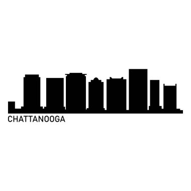 chattanooga şehir manzarası vektör çizimi