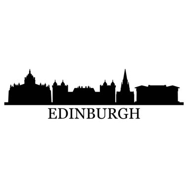 edinburgh şehir manzarası vektör illüstrasyonu