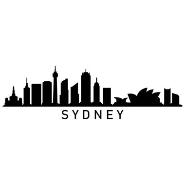 Sydney şehir manzarası vektör illüstrasyonu