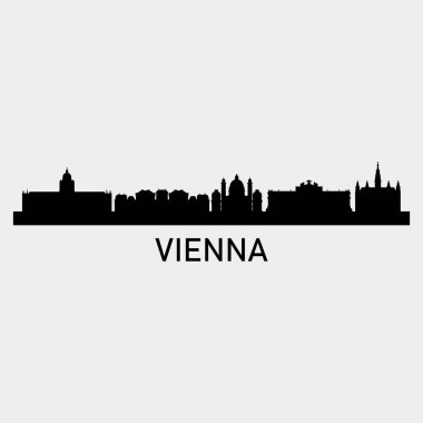 Viyana şehir manzarası vektör illüstrasyonu