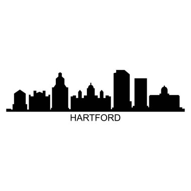 hartford şehir manzarası vektör illüstrasyonu