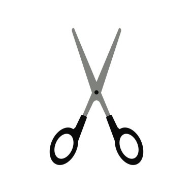 Makas. Beyaz arkaplanda vektör illüstrasyonu.