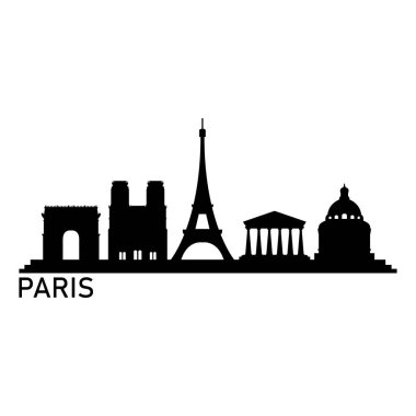 Paris şehir manzarası vektör çizimi