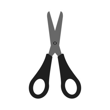 Makas. Beyaz arkaplanda vektör illüstrasyonu.