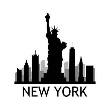 New York ABD şehir vektör illüstrasyonu