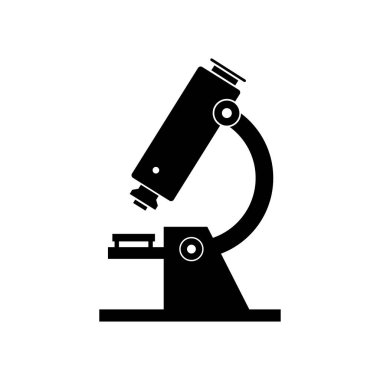 mikroskop simgesi, vektör illüstrasyonu